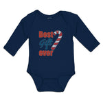 Long Sleeve Bodysuit Baby Best Gift Ever Christmas Candy Canes Cotton - Cute Rascals