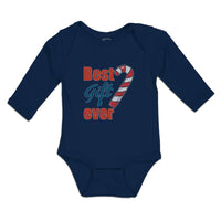 Long Sleeve Bodysuit Baby Best Gift Ever Christmas Candy Canes Cotton - Cute Rascals