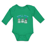 Long Sleeve Bodysuit Baby Chill out Snow Dolls with Cap and Mufflar Cotton - Cute Rascals