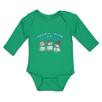 Long Sleeve Bodysuit Baby Chill out Snow Dolls with Cap and Mufflar Cotton - Cute Rascals