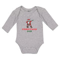 Long Sleeve Bodysuit Baby Christmas Dab An Santa Claus Dancing Position Cotton