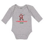 Long Sleeve Bodysuit Baby Christmas Dab An Santa Claus Dancing Position Cotton - Cute Rascals