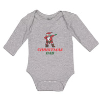 Long Sleeve Bodysuit Baby Christmas Dab An Santa Claus Dancing Position Cotton - Cute Rascals