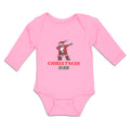 Long Sleeve Bodysuit Baby Christmas Dab An Santa Claus Dancing Position Cotton