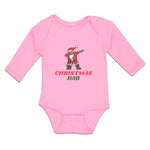 Long Sleeve Bodysuit Baby Christmas Dab An Santa Claus Dancing Position Cotton - Cute Rascals