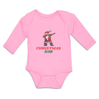 Long Sleeve Bodysuit Baby Christmas Dab An Santa Claus Dancing Position Cotton - Cute Rascals