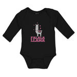 Long Sleeve Bodysuit Baby Falala Llama Domestic Animal Livestock Cotton - Cute Rascals