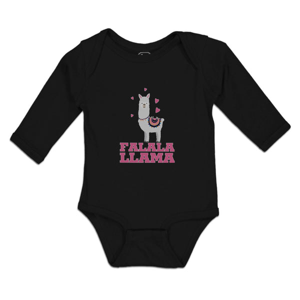 Long Sleeve Bodysuit Baby Falala Llama Domestic Animal Livestock Cotton - Cute Rascals