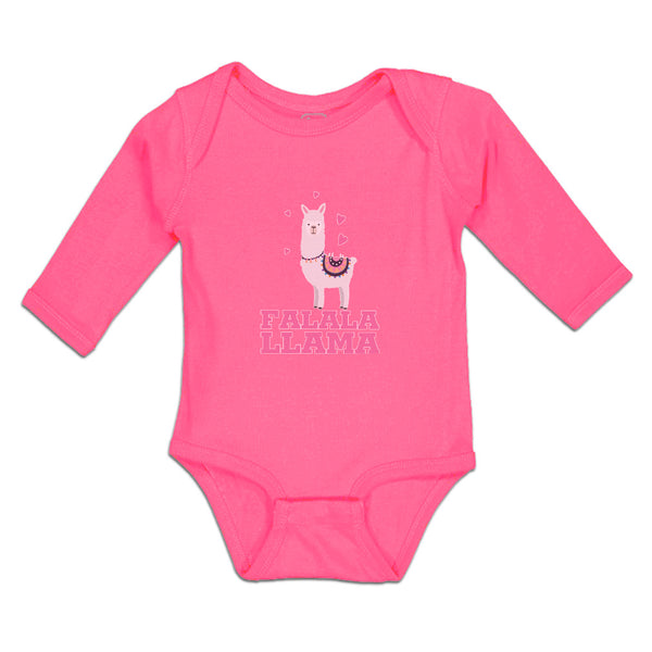 Long Sleeve Bodysuit Baby Falala Llama Domestic Animal Livestock Cotton - Cute Rascals