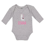 Long Sleeve Bodysuit Baby Falala Llama Domestic Animal Livestock Cotton - Cute Rascals