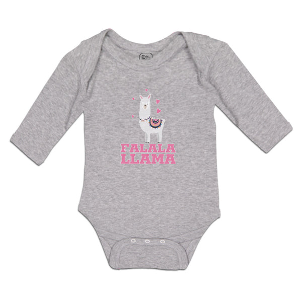 Long Sleeve Bodysuit Baby Falala Llama Domestic Animal Livestock Cotton - Cute Rascals