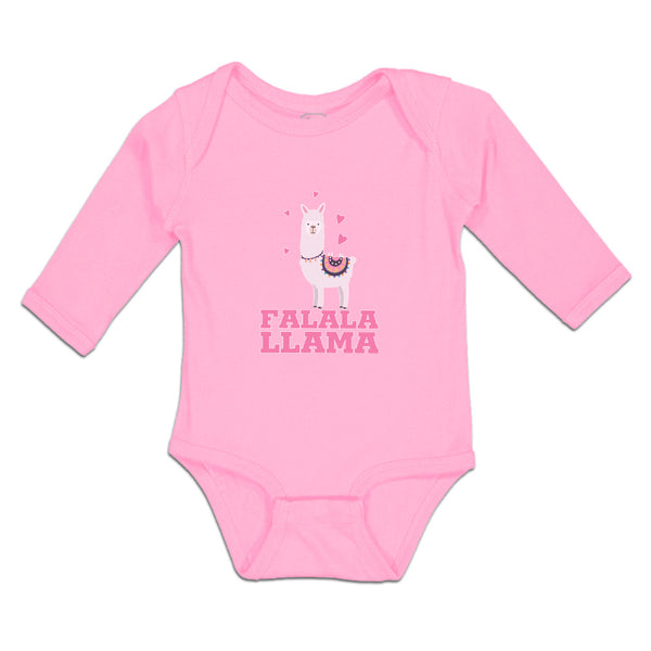 Long Sleeve Bodysuit Baby Falala Llama Domestic Animal Livestock Cotton - Cute Rascals