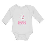 Long Sleeve Bodysuit Baby Falala Llama Domestic Animal Livestock Cotton - Cute Rascals