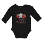 Long Sleeve Bodysuit Baby Feliz Navidad An Christmas Decoration Hanging Balls - Cute Rascals