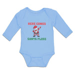 Long Sleeve Bodysuit Baby Here Comes Santa Floss Dancing Boy & Girl Clothes - Cute Rascals