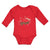 Long Sleeve Bodysuit Baby Merry Bright with Christmas Santa Cap Cotton