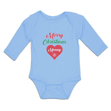 Long Sleeve Bodysuit Baby Merry Christmas Mommy Love Heart Boy & Girl Clothes