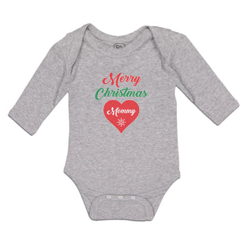 Long Sleeve Bodysuit Baby Merry Christmas Mommy Love Heart Boy & Girl Clothes