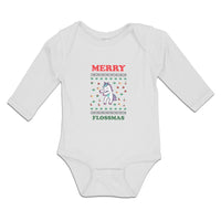 Long Sleeve Bodysuit Baby Merry Flossmas Boy & Girl Clothes Cotton