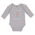 Long Sleeve Bodysuit Baby Dancing Flamingo Crane Bird with Cute Little Hearts - Cute Rascals