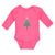 Long Sleeve Bodysuit Baby Christmas Pine Tree and Golden Star on Top Cotton - Cute Rascals