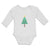 Long Sleeve Bodysuit Baby Christmas Pine Tree and Golden Star on Top Cotton - Cute Rascals