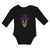 Long Sleeve Bodysuit Baby Oh Deer Wild Animal Deer Face and Horn Cotton