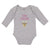 Long Sleeve Bodysuit Baby Oh Deer Wild Animal Deer Face and Horn Cotton