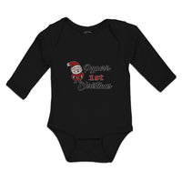 Long Sleeve Bodysuit Baby Pyper's 1St Christman with Santa Claus Cotton