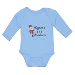 Long Sleeve Bodysuit Baby Pyper's 1St Christman with Santa Claus Cotton