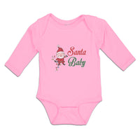 Long Sleeve Bodysuit Baby Santa Baby with Santa Claus Boy & Girl Clothes Cotton