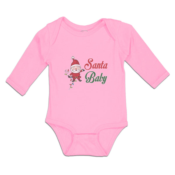 Long Sleeve Bodysuit Baby Santa Baby with Santa Claus Boy & Girl Clothes Cotton