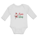 Long Sleeve Bodysuit Baby Santa Baby with Santa Claus Boy & Girl Clothes Cotton