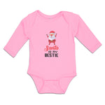 Long Sleeve Bodysuit Baby Santa Is My Bestie Boy & Girl Clothes Cotton