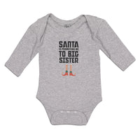 Long Sleeve Bodysuit Baby Santa Is Promoting Me to Big Sister Boy & Girl Clothes