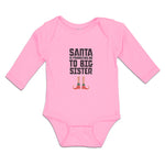 Long Sleeve Bodysuit Baby Santa Is Promoting Me to Big Sister Boy & Girl Clothes