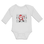 Long Sleeve Bodysuit Baby Santa Claus Dab Dance Pose Style Boy & Girl Clothes