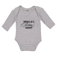 Long Sleeve Bodysuit Baby Abuelo's Fishing Buddy Fish and Fishing Net Cotton - Cute Rascals