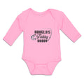 Long Sleeve Bodysuit Baby Abuelo's Fishing Buddy Fish and Fishing Net Cotton