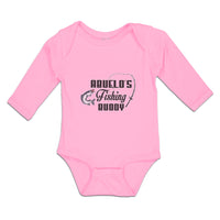 Long Sleeve Bodysuit Baby Abuelo's Fishing Buddy Fish and Fishing Net Cotton - Cute Rascals