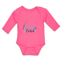 Long Sleeve Bodysuit Baby Cutest Catch Fish with Fishinh Net Boy & Girl Clothes - Cute Rascals
