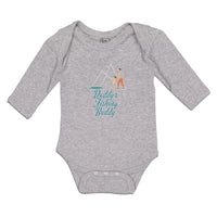 Long Sleeve Bodysuit Baby Daddy's Fishing Buddy Father Daughter Net Cotton - Cute Rascals
