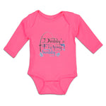 Long Sleeve Bodysuit Baby Daddy's Fishing Buddy Fish with Fishing Net Cotton - Cute Rascals