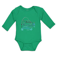 Long Sleeve Bodysuit Baby Daddy's Fishing Buddy Fish with Fishing Net Cotton - Cute Rascals
