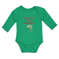 Long Sleeve Bodysuit Baby Grandpa's Fishing Buddy with Funny Face Fish Cotton