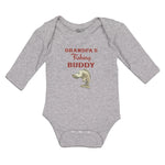 Long Sleeve Bodysuit Baby Grandpa's Fishing Buddy with Funny Face Fish Cotton - Cute Rascals
