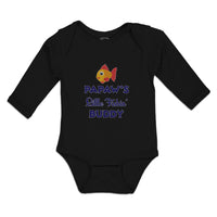 Long Sleeve Bodysuit Baby Papaw's Little Fishin' Buddy Boy & Girl Clothes Cotton