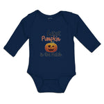 Long Sleeve Bodysuit Baby Cutest Pumpkin in The Patch Pumpkin Winked Smile Face - Cute Rascals