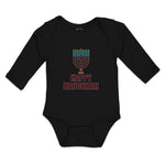 Long Sleeve Bodysuit Baby Happy Hanukkah Menorah Candlestand with 7 Candles - Cute Rascals