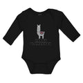 Long Sleeve Bodysuit Baby Happy Llamakkah Domestic Animal Alpacas Cotton